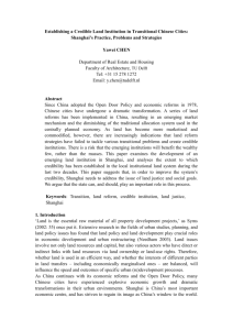 Establishing a Credible Land Institution in Transitional Chinese