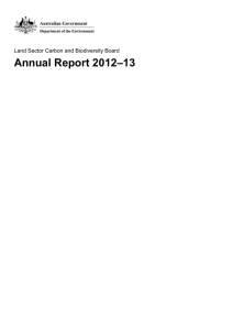 Land Sector Carbon and Biodiversity Board Annual Report 2012–13