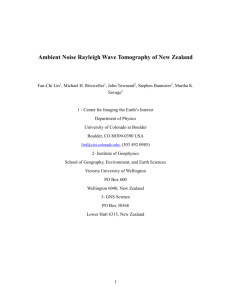 Ambient Noise Rayleigh Wave Tomography of New Zealand