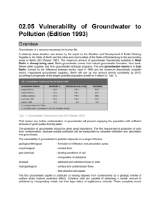 02.05 Vulnerability of Groundwater to Pollution (Edition 1993)