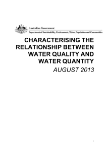 Characterising the Relationship between Water Quality and Water