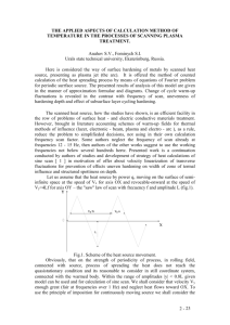 Fig.3. Frequency-velocity dependence