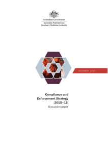 Discussion Paper - Compliance & Enforcement Strategy 2015-2017