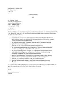 Pesticide Use in School Compliance Letter