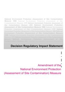 (Assessment of Site Contamination) Measure Decision RIS