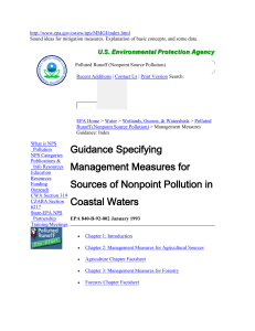 EPA Management Measures for Nonpoint Sources of Pollution