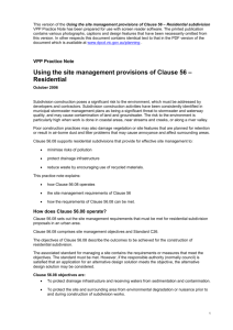 Using the Site Management Provisions of Clause 56