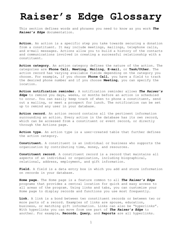 glossary-of-raiser-s-edge-terms