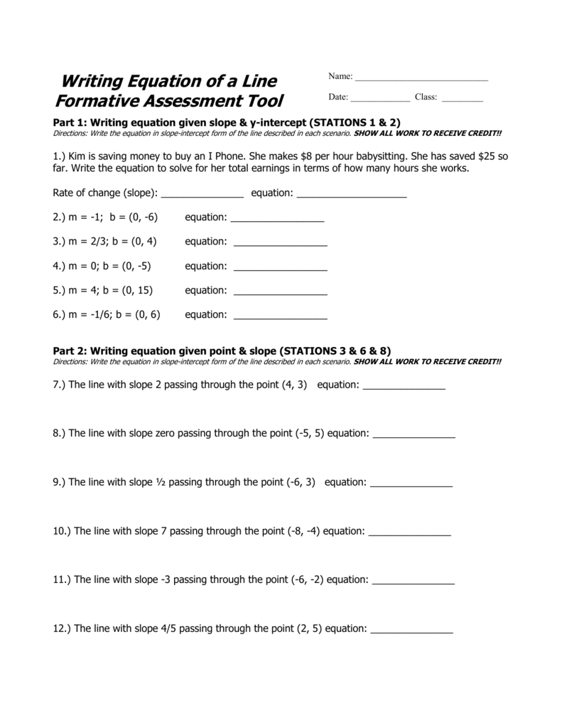 word problems, parallel lines, and perpendicular For Slope Word Problems Worksheet