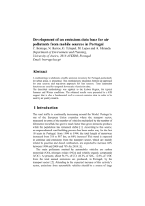 Development of an emissions data base for air pollutants from