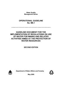 Guideline Document for the implementation of Regulations