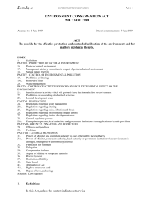 Environment Conservation Act 73 of 1989