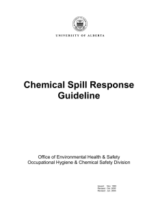 Chemical spill guideline - Environmental Health and Safety