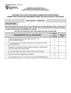 03 NPDES Application for Point Source Discharges from the