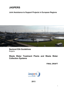 Sectoral EIA Guidelines Bulgaria: Waste Water Ttreatment Plants