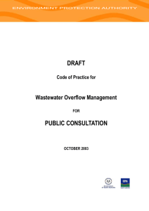 Code of Practice for Wastewater Overflow - EPA