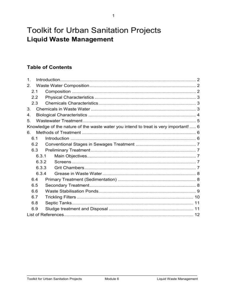 thesis on liquid waste management