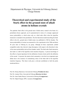Theoretical and experimental study of the Stark effect in the ground