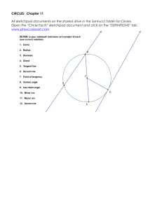CIRCLES AND SEGMENT LENGTHS definitions