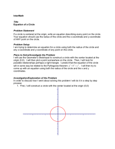 Equation of a Circle