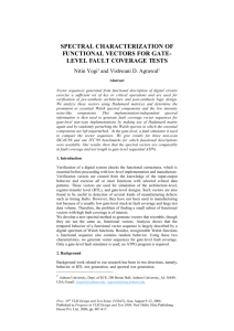 Spectral Characterization of Functional Vectors for