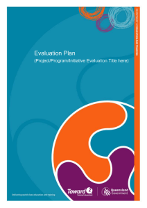 Evaluation Plan template