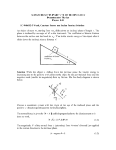 Module 12 Lecture 14 Object Sliding on Inclined Plane and
