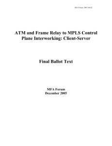 ATM and Frame Relay to MPLS Control Plane Interworking