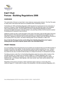 Fences Building Regulations - Mornington Peninsula Shire