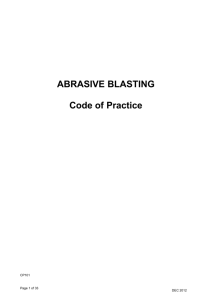 Abrasive Blasting - Code of Practice