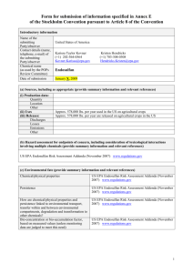 United States of America - Stockholm Convention on Persistent