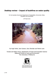 Desktop review - Impact of bushfires on water quality (DOC