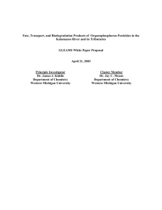 Fate, Transport, and Biodegradation Products of Organophosphorus