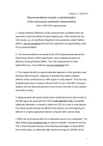 Part II: MIP CCE measurements