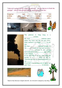 Today we`re going to write a report on pollution