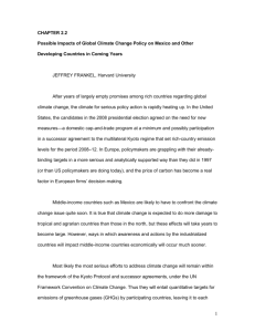Possible Impacts of Global Climate Change Policy on Mexico and