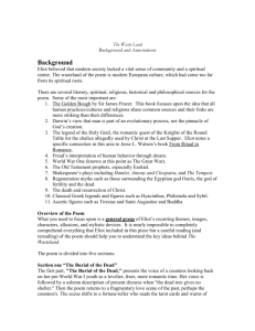 Overview of poem and annotations handout