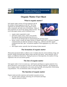 Soil Organic Matter Fact Sheet