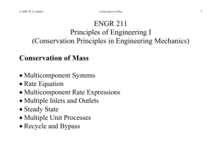 Conservation of Mass