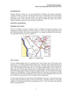 Water System Demands and Wastewater Flows