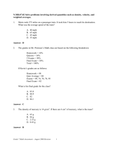 GLCE/HSCE: 7th Grade Mathematics Assessments