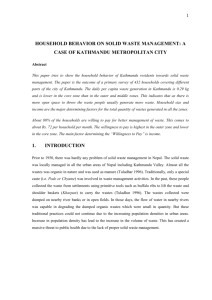 household behavior on solid waste management a case