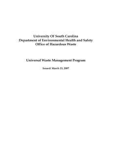Universal Waste Management Program