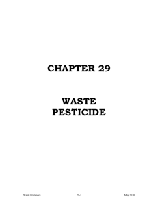 Table 29-1. Quantity of Waste Pesticide Collected within the RPA