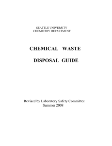 Chemistry DepartmentWaste Disposal Manual
