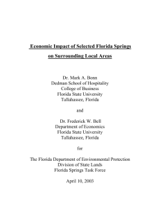 Economic Impact of Selected Florida Springs on Surrounding Local