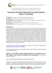 CLAD Carbon Calculator Meeting (Friday 7th May 2010)