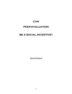 CAN PEER EVALUATION BE A SOCIAL