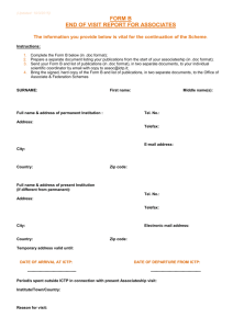 Associate Form B - Associate and Federation Schemes