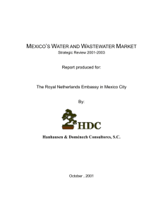 MEXICO`S WATER AND WASTEWATER MARKET